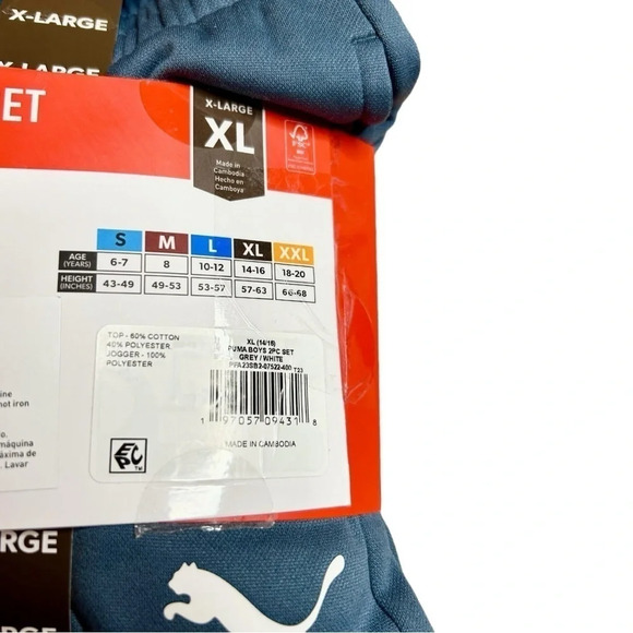 Boys Puma Tee & Jogger 2 Piece T-Shirt & Pant Set  XL - Picture 3 of 7